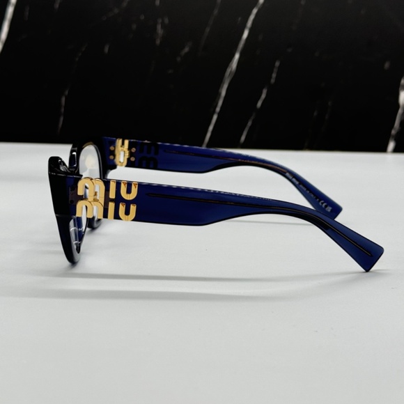 NEW VMU 01V 08Q1O1 MIU MIU BLUE CLEAR MU01VV 08Q1O1 CAT EYE WOMEN EYEGLASSES main image 5